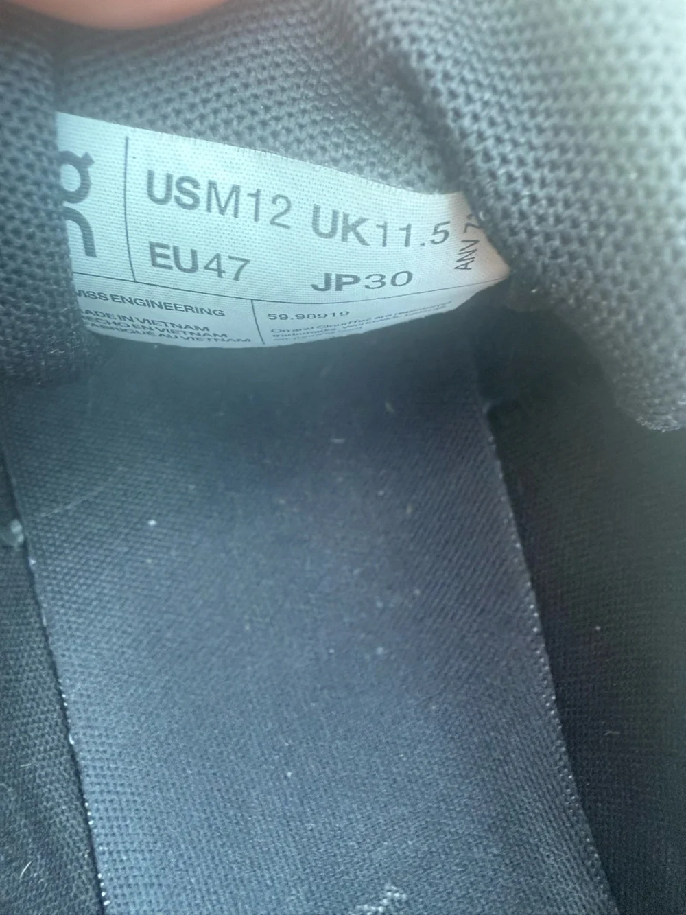 On Running Black Athletic Sneaker